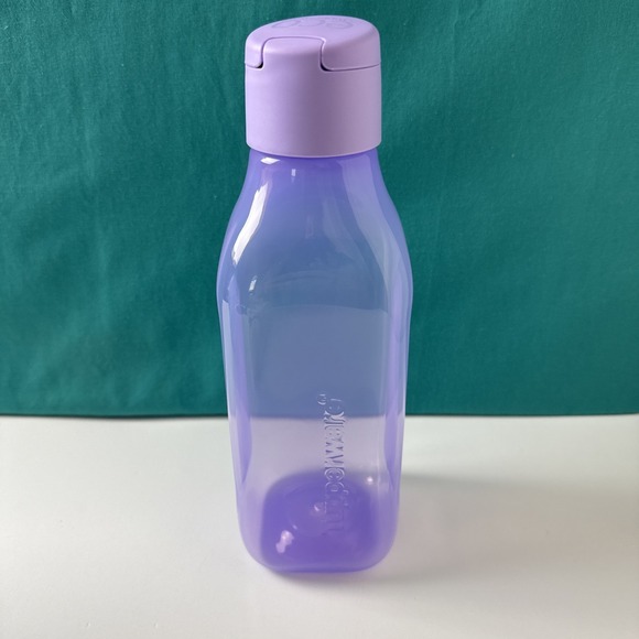 Tupperware Other - Tupperware Eco Square Bottom Twist Flip Top Water Bottle 32oz / 1L Lilac Purple